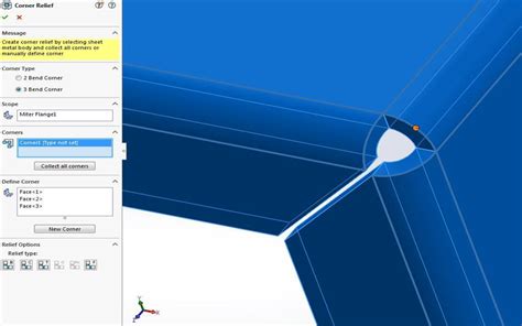 sheet metal welded corner solidworks|solidworks sheet metal relief cut.